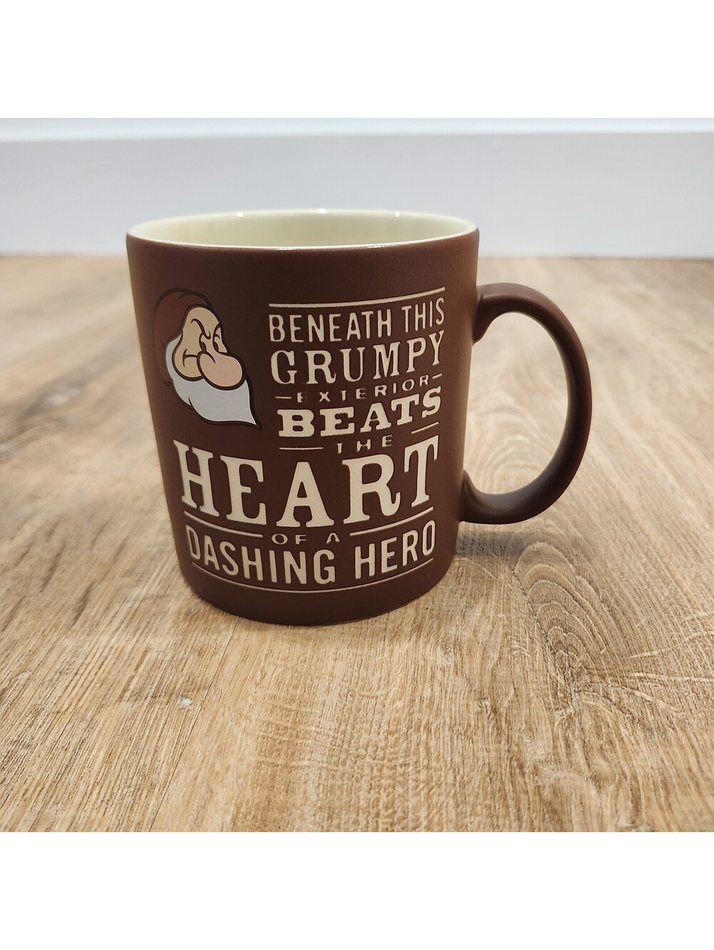 Disney Parks Grumpy Dwarf Coffee Mug Heart Dashing Hero Large Disneyland Used 1x